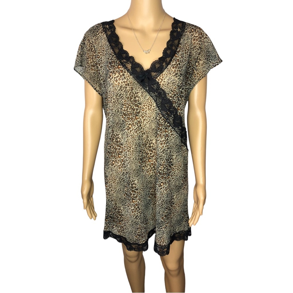 California Dynasty Sheer Leopard Nightie
